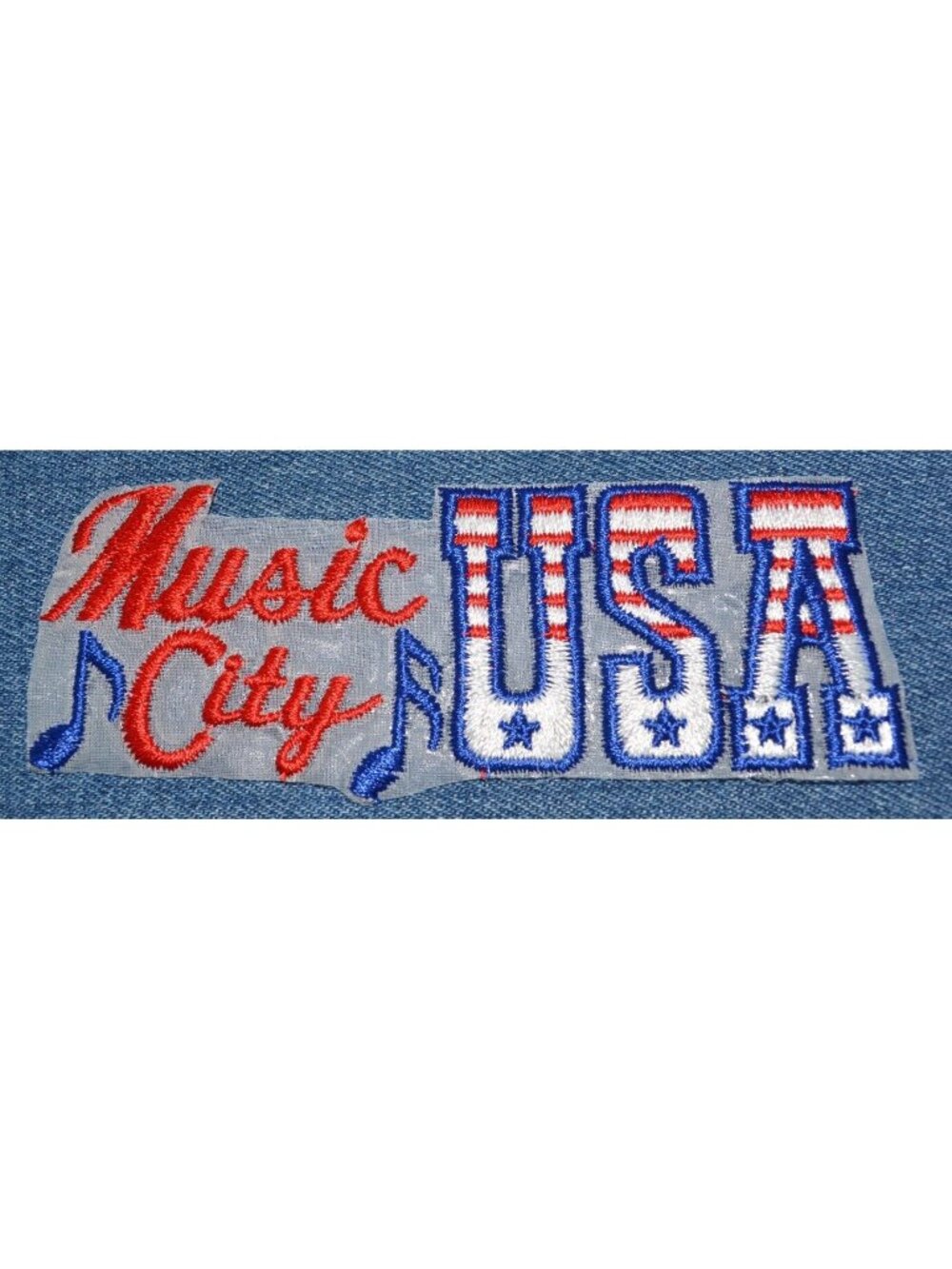 Original NOS Vintage 70s Music City USA 5" Patch Iron-On Nashville Country Retro